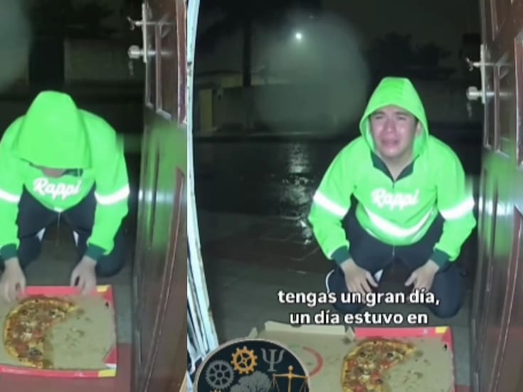 Repartidor de Rappi tira la comida de los clientes frente a su puerta, pero su reacción termina conmoviendo