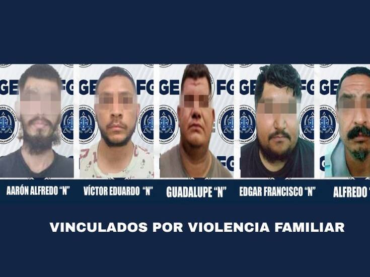 Cinco hombres procesados por violencia familiar