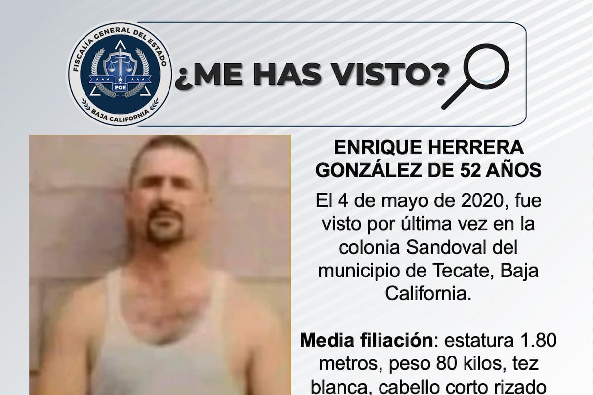 Se busca a Enrique Herrera González de 52 años