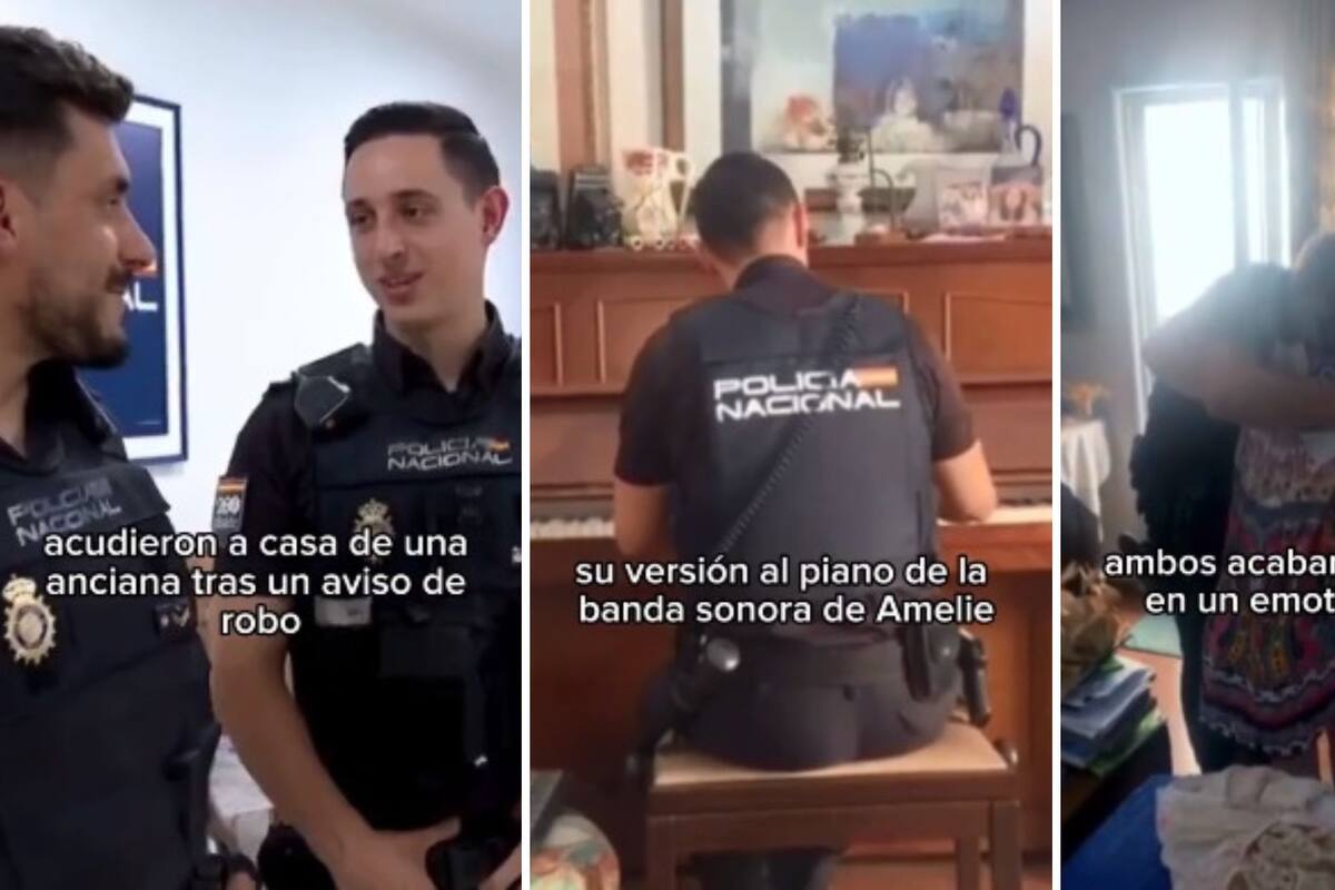 Historias virales: Policía toca el piano para calmar a una abuelita que le acababan de robar sus pertenencias
