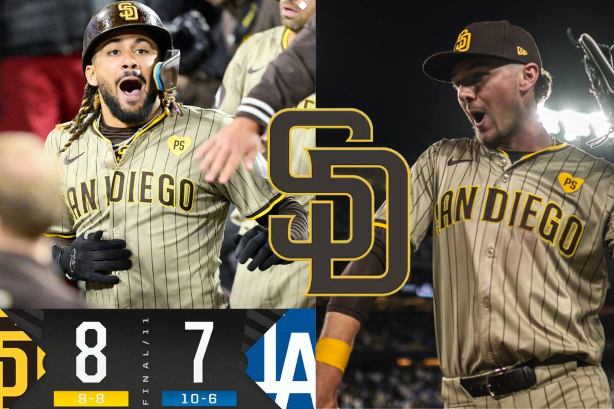 MLB: Padres de San Diego remontan y vencen a los Dodgers 8-7 en un thriller en entradas extras