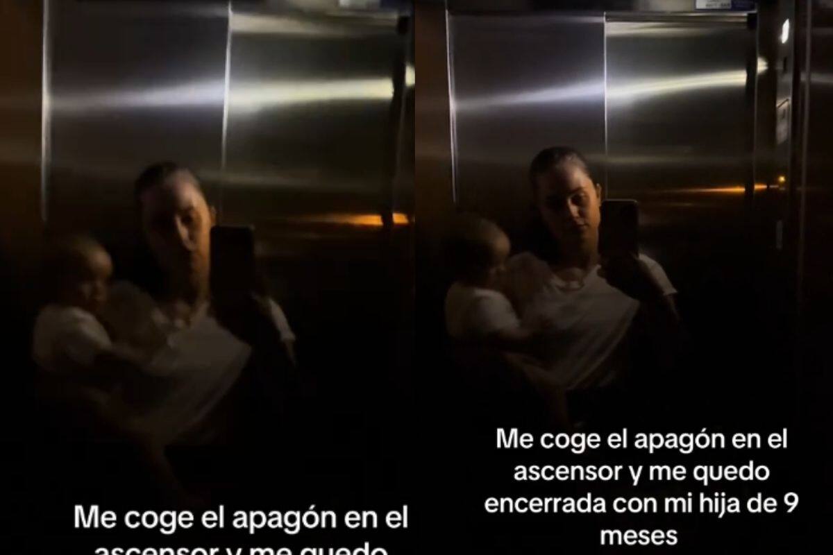 Mujer se queda atrapada en el ascensor con su hija de 9 meses durante el apagón de España