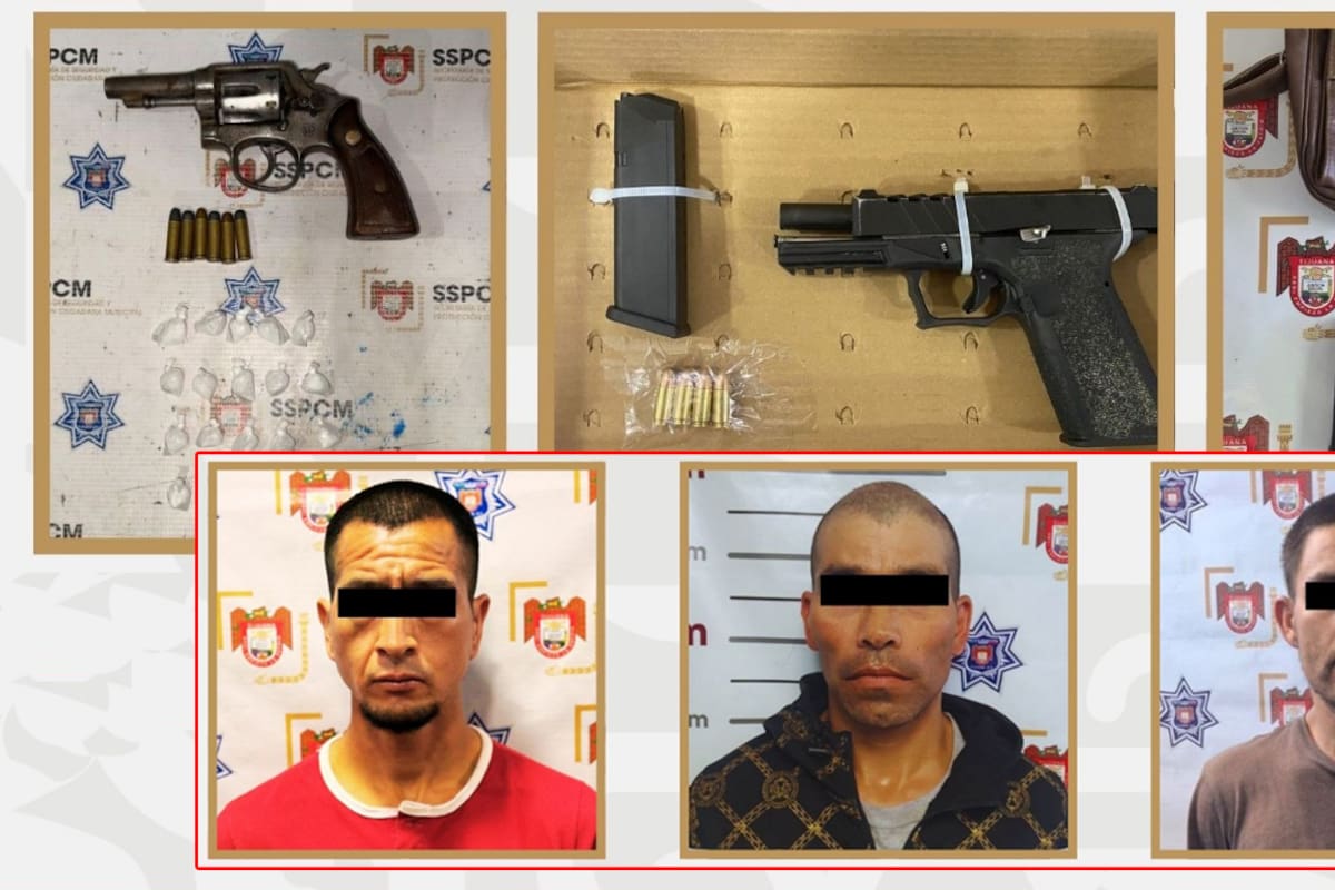 Detienen a tres con armas de fuego