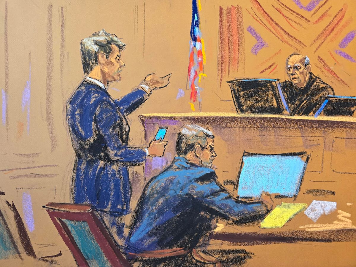 El expresidente de Honduras Juan Orlando Hernández (2014-2022) fue declarado hoy culpable de los cargos de narcotráfico y armas por un jurado de Nueva York, tras un juicio que se ha demorado poco más de dos semanas.  | EFE/ Jane Rosenberg