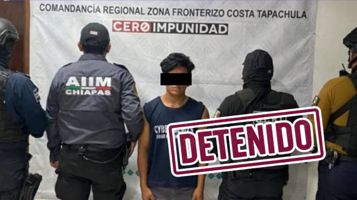 Detienen en Chiapas a sujeto que mantenía retenida a adolescente con ficha de búsqueda: Fiscalía y SSP lo acusan de sustracción de menor