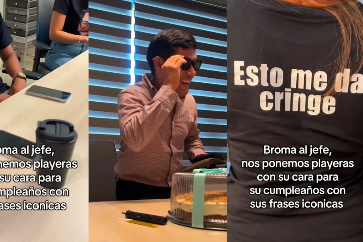 “Se pusieron playeras con su cara y frases icónicas atrás”: Trabajadores sorprenden a su jefe con una broma de cumpleaños