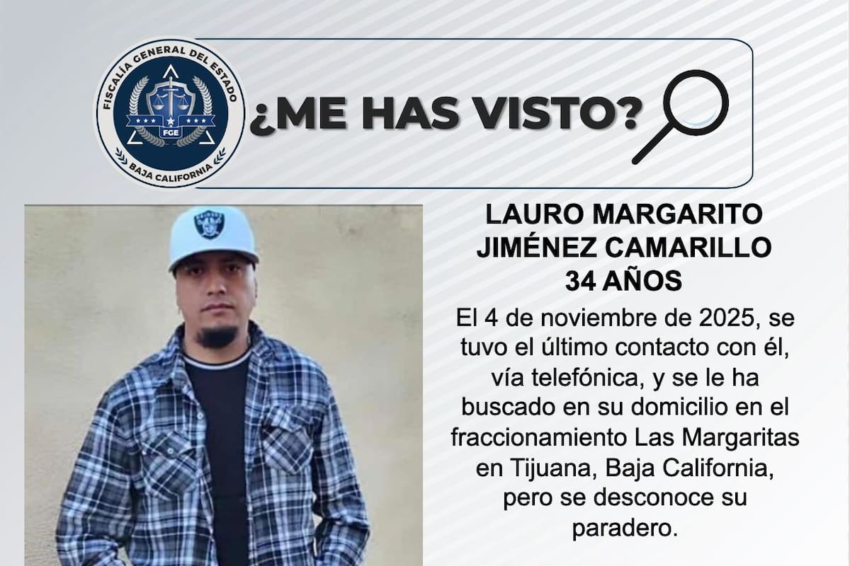 Se busca a Lauro Margarito Jiménez Camarillo de 34 años