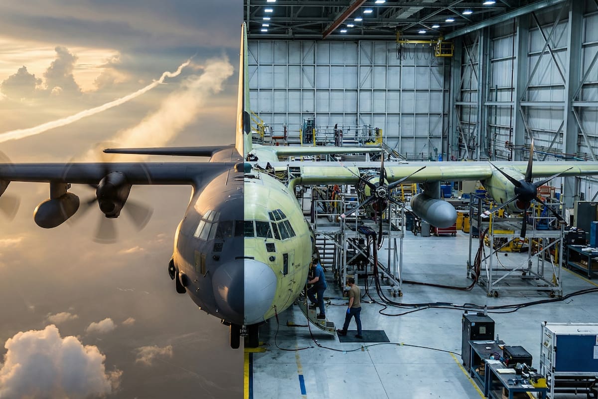 Antes de volar en México así se fabrica el C-130J un gigante aéreo ensamblado con más de un millón de piezas y tecnología de varios países en un proceso pocas veces visto que revela cómo nace una de las aeronaves militares más avanzadas del mundo