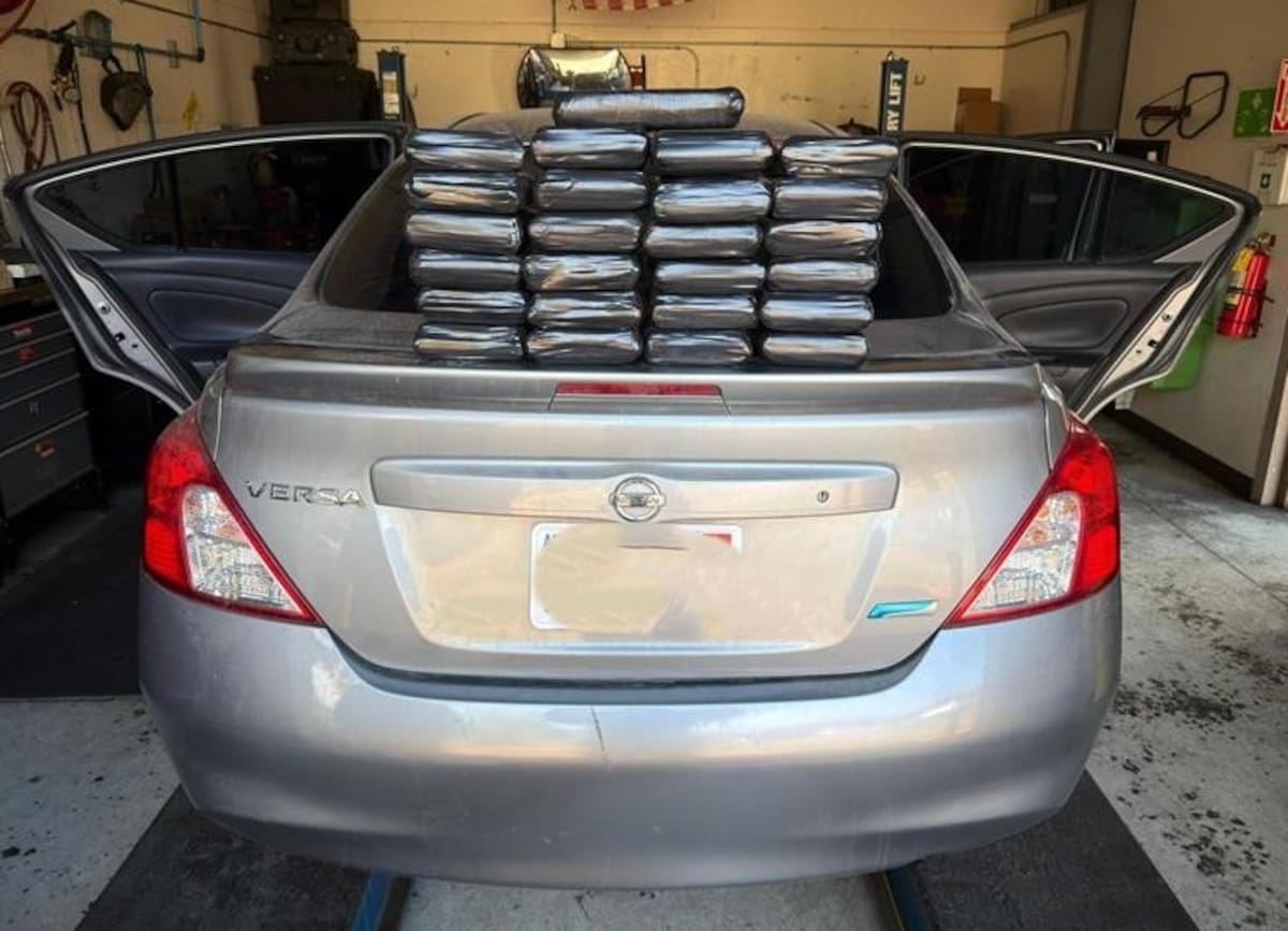 La Patrulla Fronteriza aseguró casi 145 kilos de metanfetamina y 33 de cocaína en tres operativos realizados en el sector de San Diego durante el “shutdown” de 2025. Foto: Cortesía