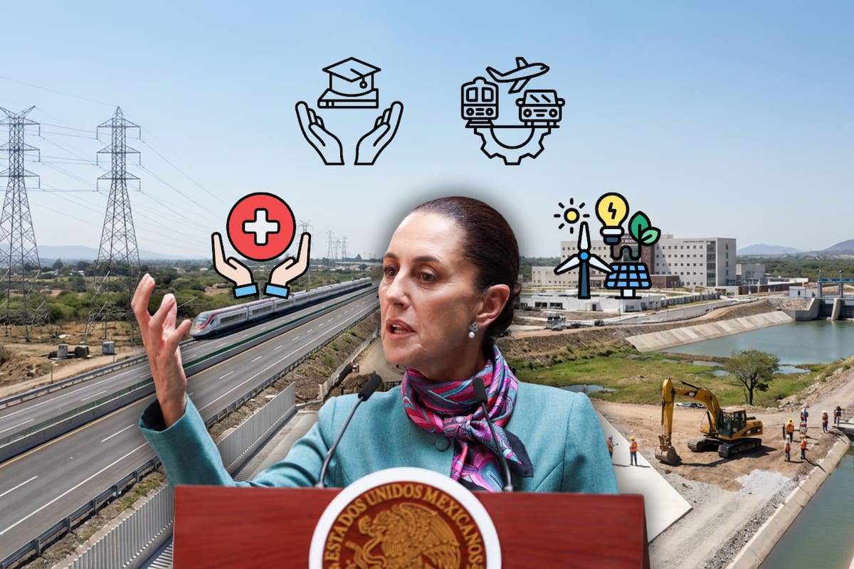Claudia Sheinbaum activa inversión histórica de 5.6 billones de pesos en infraestructura hasta 2030 para energía, transporte, salud y educación, con impacto directo en el bienestar social