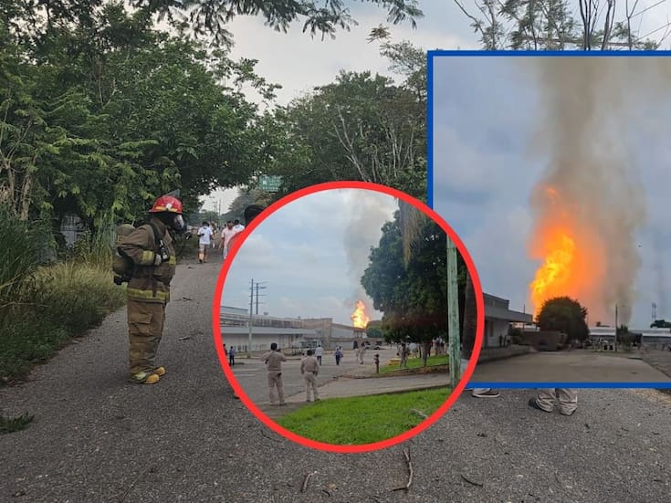 Explosión e incendio en complejo Cactus de Pemex en Chiapas provoca evacuación y deja cinco militares lesionados