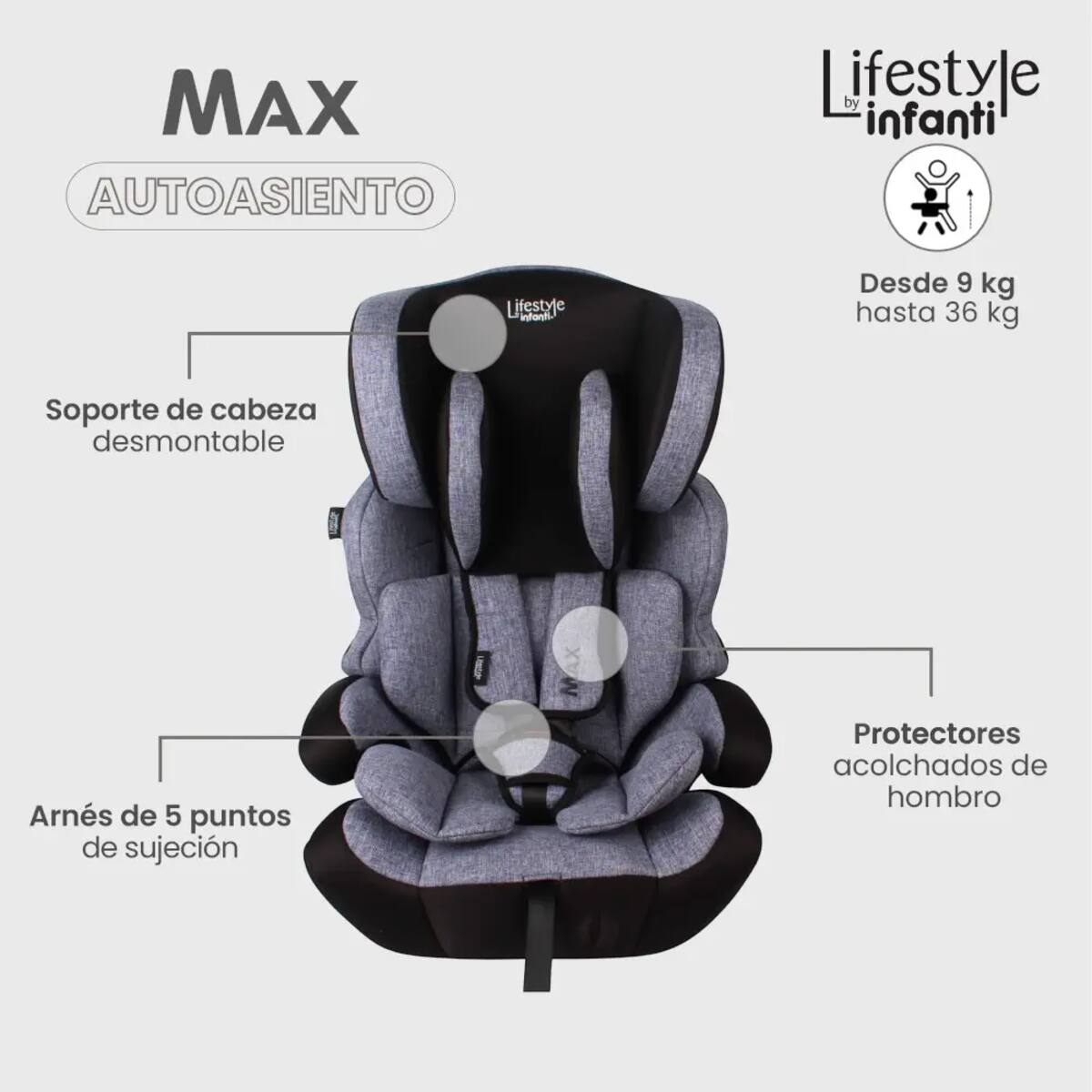 Autoasiento infantil de la línea Lifestyle by Infanti | Mercado Libre