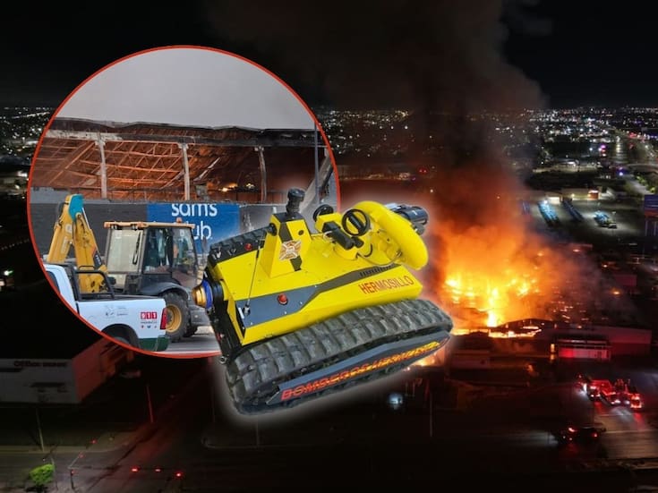 SERI, el robot que enfrentó el incendio en Sam’s Hermosillo: ingresó al inmueble con temperaturas extremas, lanzó agua a 65 metros y permitió a bomberos contener el fuego sin arriesgar vidas