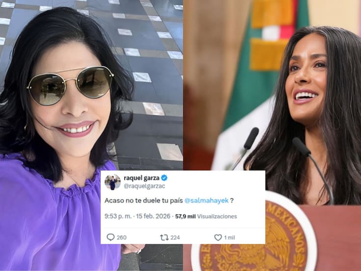 Raquel Garza arremete contra Salma Hayek por participar en La Mañanera donde se anunció reforma a la Ley de Cine: “¿no te duele tu país?”