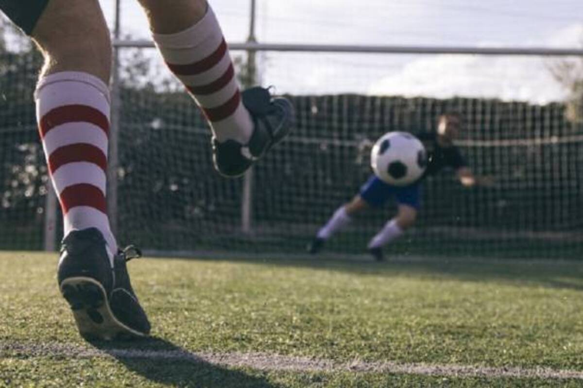 Tierno animal interrumpe un partido de fútbol