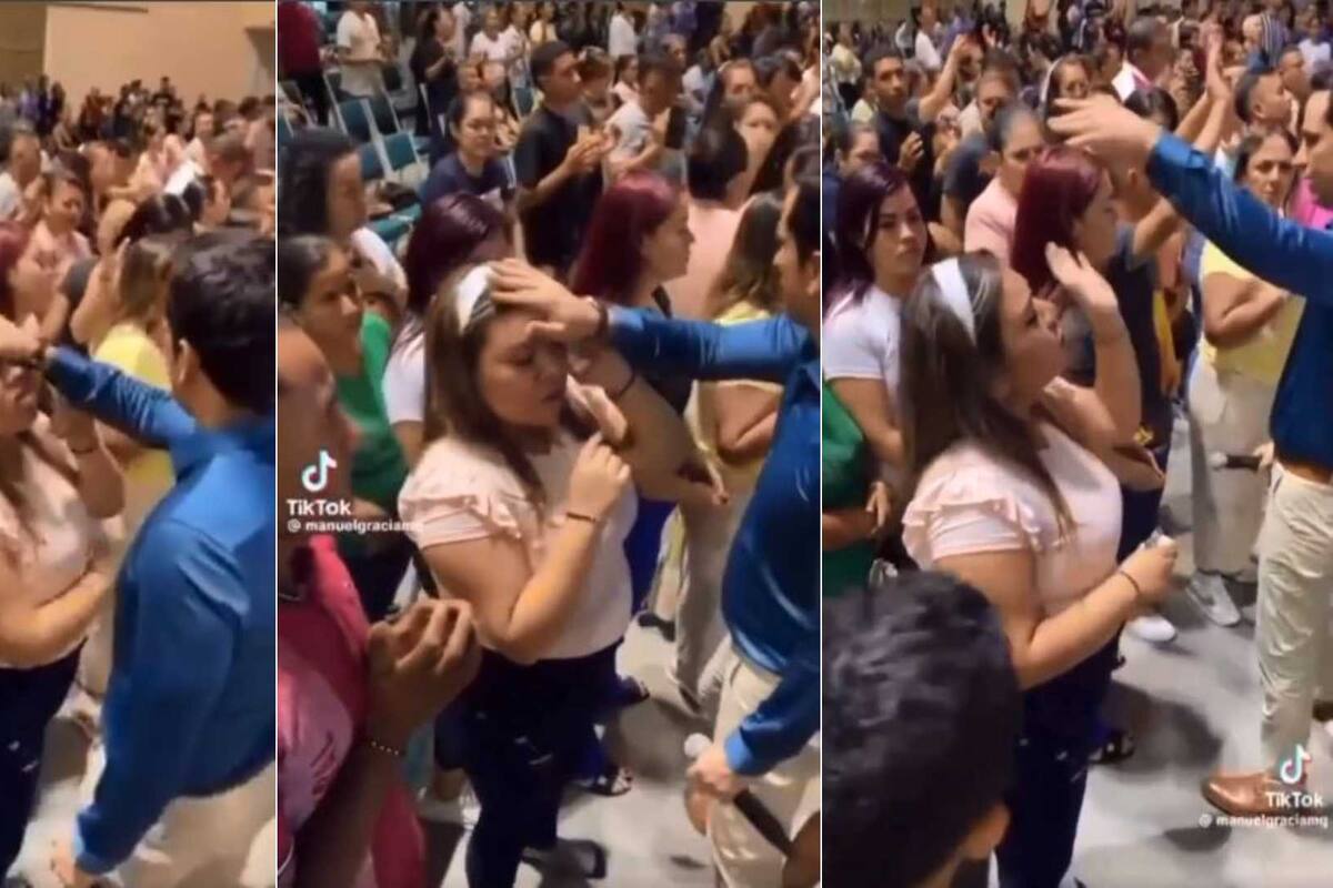 VIDEO: Mujer y pastor pelean en plena oración