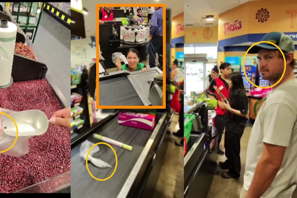 Joven compra un solo frijol en el supermercado… y hasta lo embolsó; reacción de cajera es viral