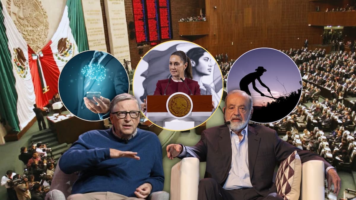 Jornada laboral en México: Mientras Carlos Slim apuesta por trabajar 12 horas y retrasar la jubilación, Bill Gates visualiza una jornada de solo 2 días con ayuda de la IA