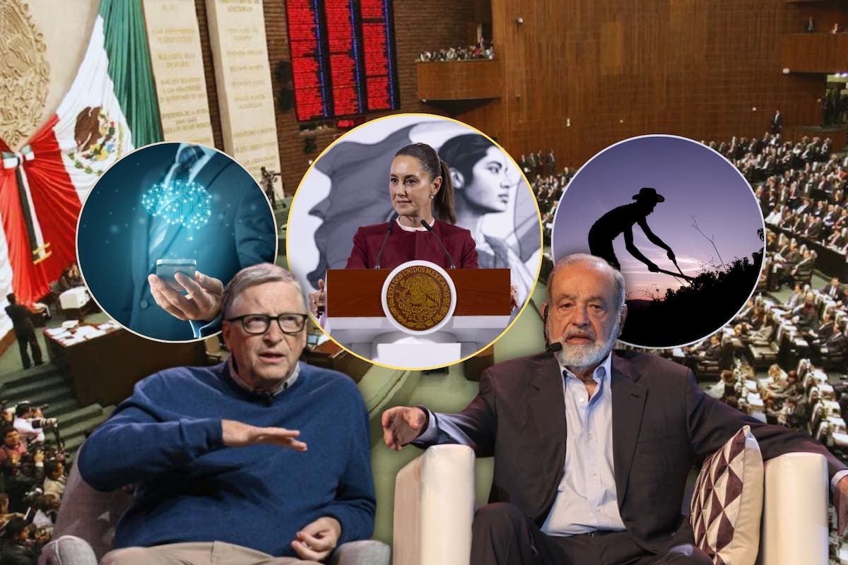 Jornada laboral en México: Mientras Carlos Slim apuesta por trabajar 12 horas y retrasar la jubilación, Bill Gates visualiza una jornada de solo 2 días con ayuda de la IA