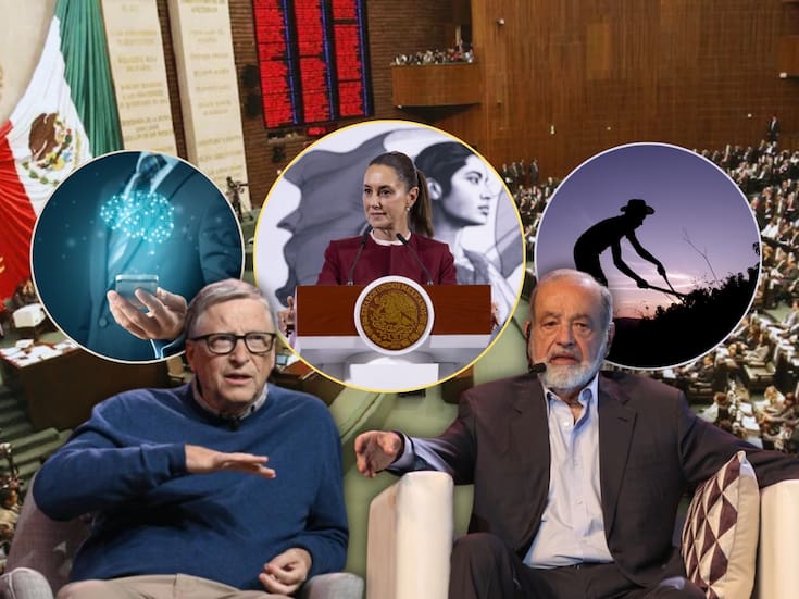 Jornada laboral en México: Mientras Carlos Slim apuesta por trabajar más horas para ganar más y aumentar la edad de jubilación, Bill Gates visualiza una jornada de solo 2 días con ayuda de la IA