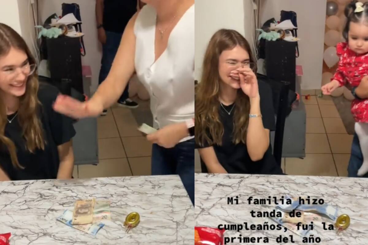 “La chica soy yo bien enojada soltando mis últimos 20 pesos.”: Familia comparte su tanda de cumpleaños y se vuelve viral