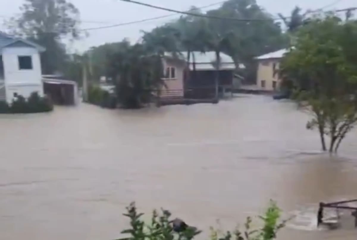 Captura de pantalla, video mostrando las inundaciones en Australia. / @MangoWorxMedia vía X.