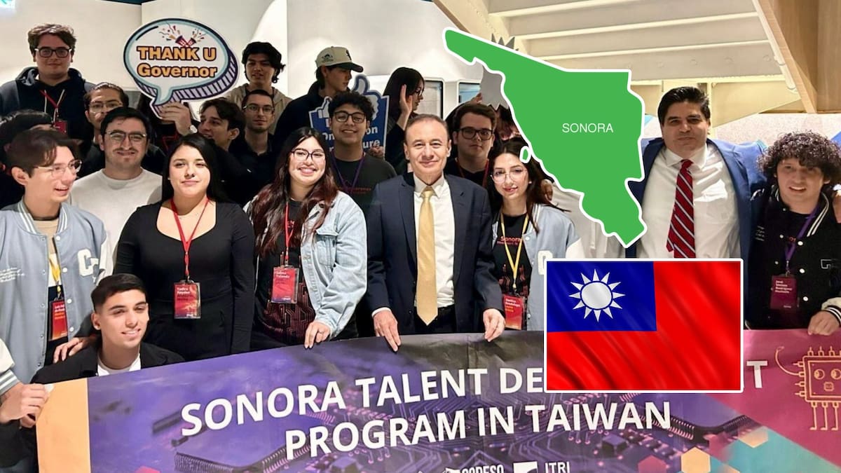 Alfonso Durazo Montaño, gobernador de Sonora, junto a la primera generación de estudiantes sonorenses que participaron en el Programa de Movilidad a Taiwán. | Archivo GH