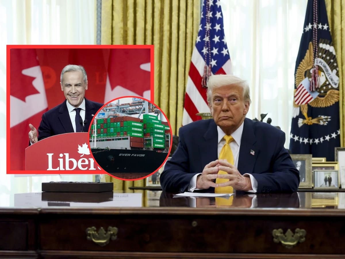 Trump duplica los aranceles previstos sobre el acero y el aluminio canadienses al 50% ante guerra arancelaria con Canadá. | Crédito: AP/EFE