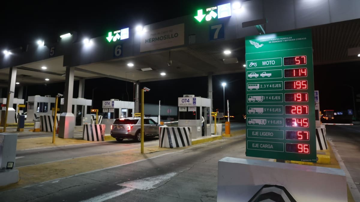 Aumentan precios las casetas de cobro de Sonora de 1 hasta 25 pesos