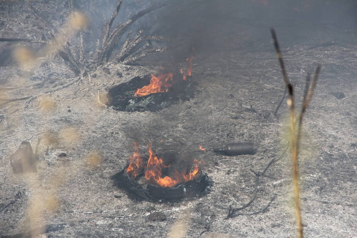 Tres lesionados en incendio de Valle de las Palmas