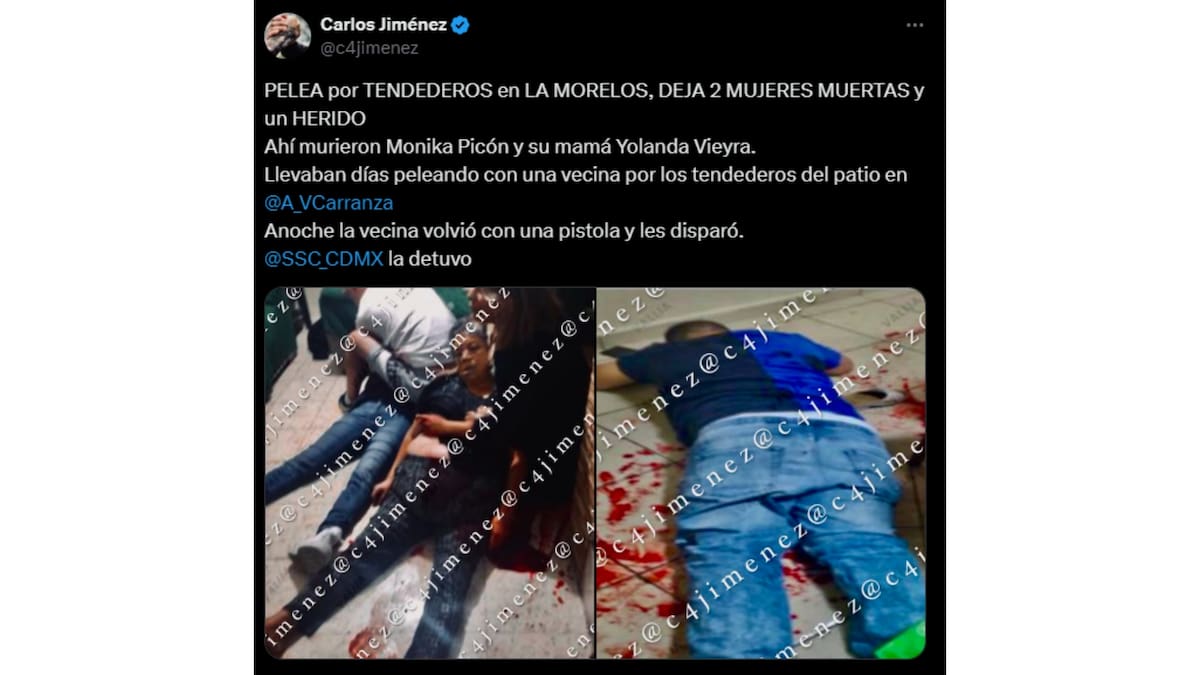 Post de Carlos Jiménez sobre el caso. Foto: Especial