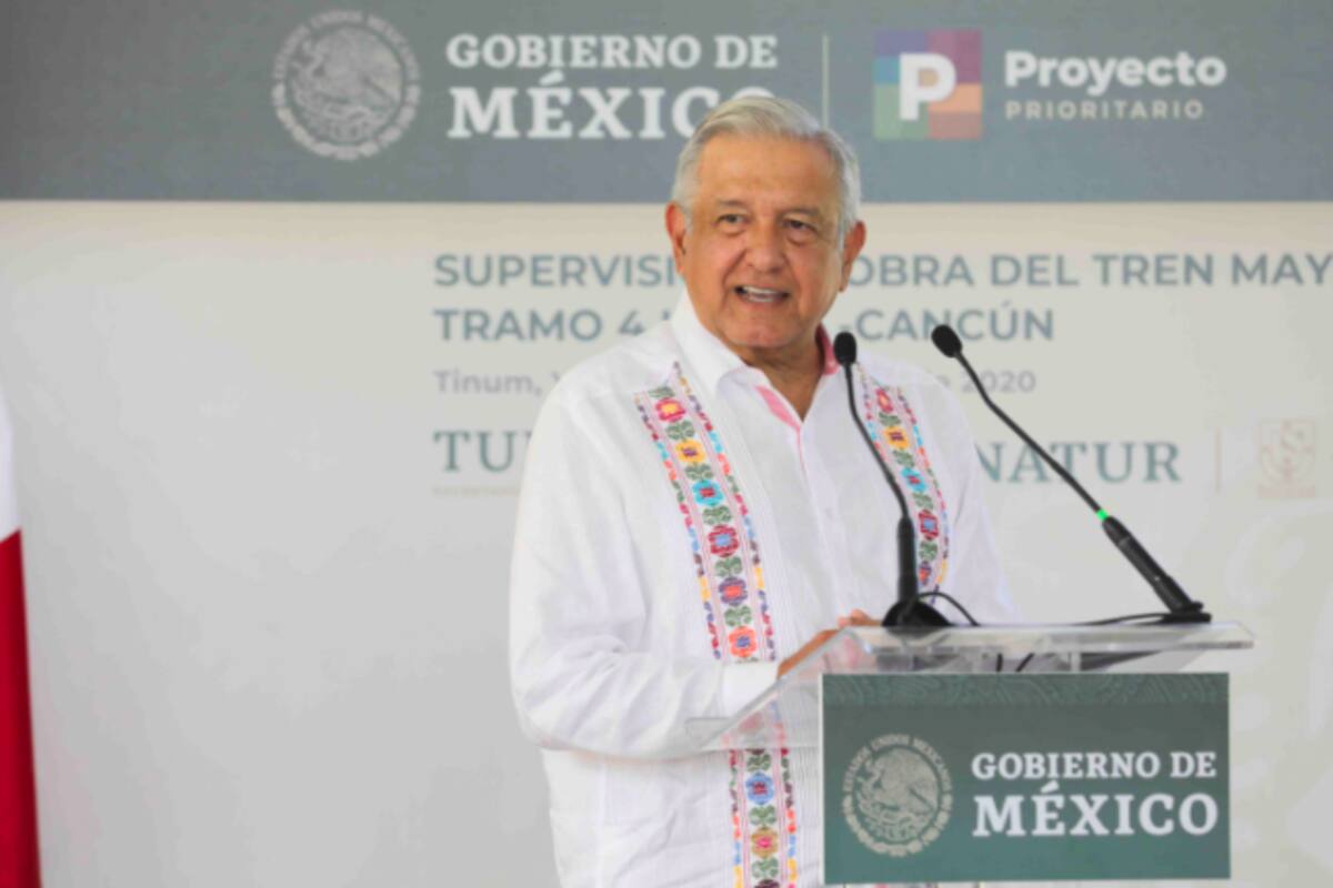 Frenaaa "acorta" discurso de AMLO en Nuevo Laredo, señalan
