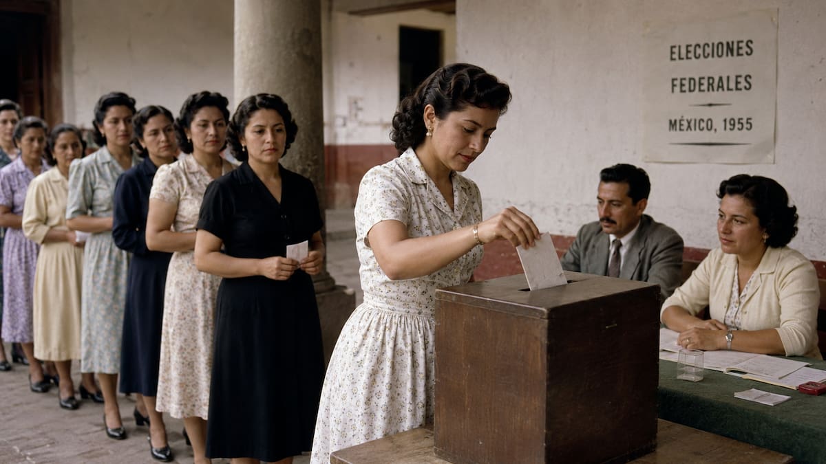 Un día como hoy las mujeres mexicanas celebraron su primera votación. (Imagen hecha con IA de ChatGPT)