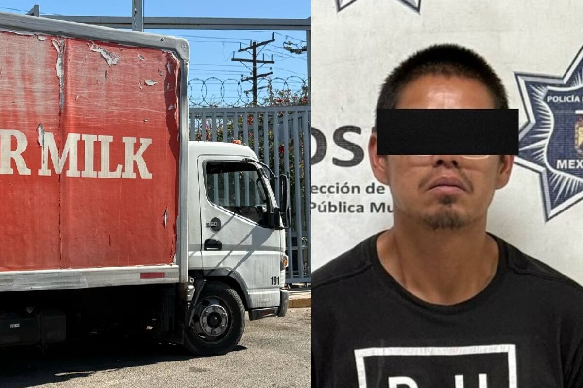 Hombre es arrestado al intentar robar camión lechero