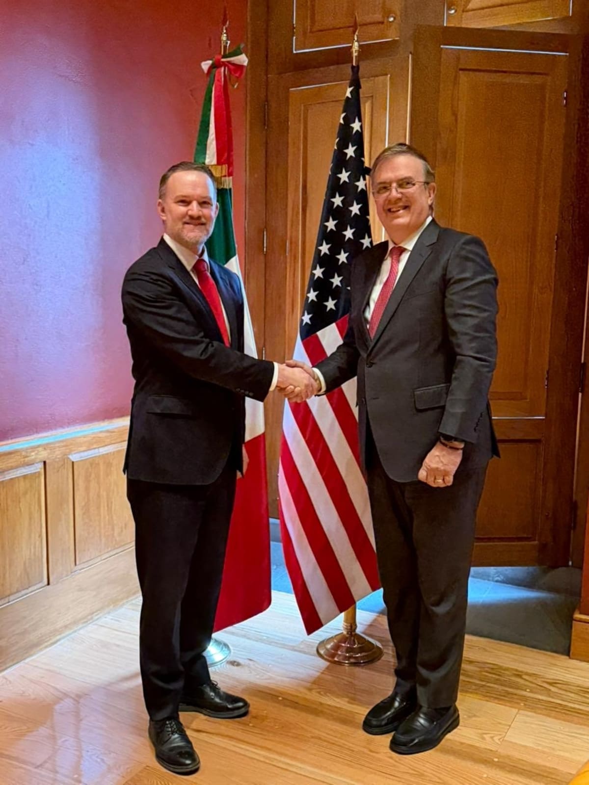 Marcelo Ebrard y Jamieson Greer. | Crédito: X @m_ebrard