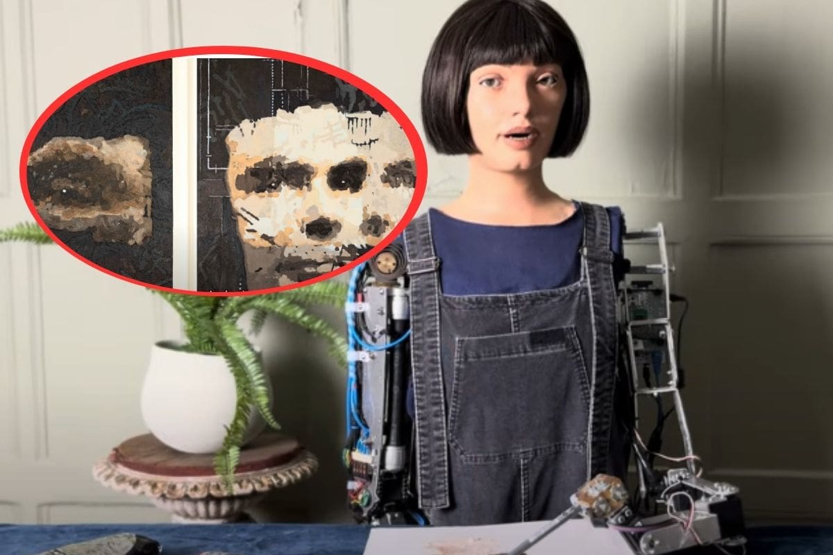 “A.I God”: Robot pinta su primera “obra de arte” y se subasta por $1.3 millones de dólares