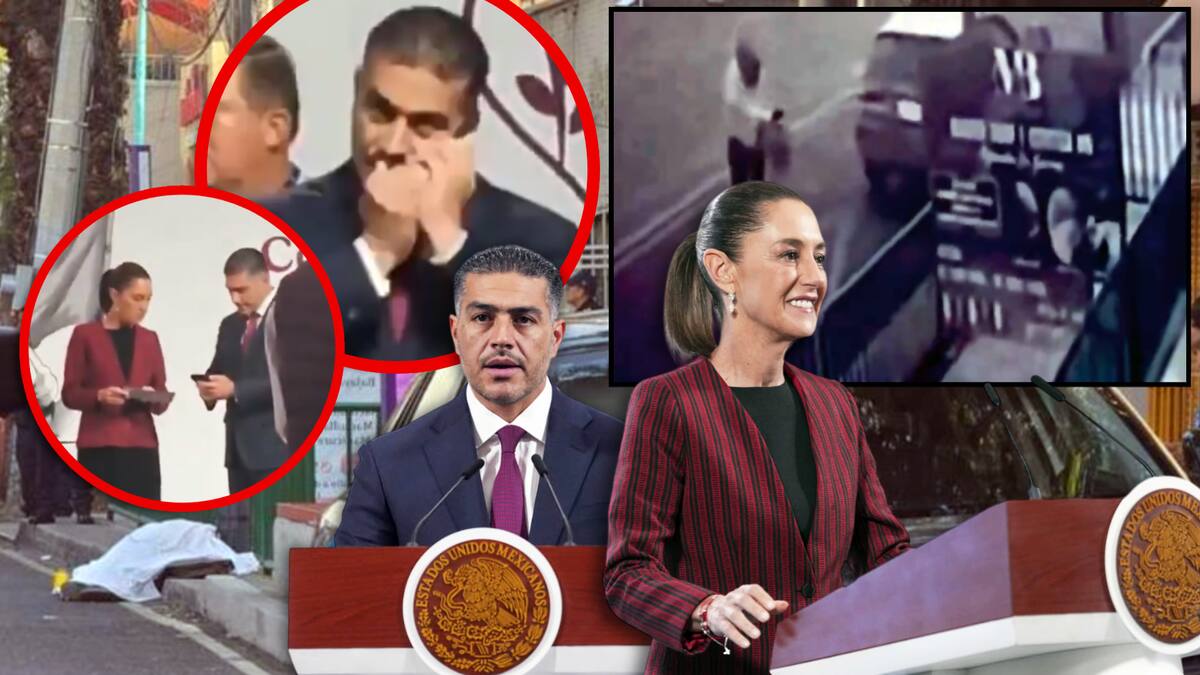 El momento en que Sheinbaum fue informada del asesinato de colaboradores de Brugada. FOTO: Especial