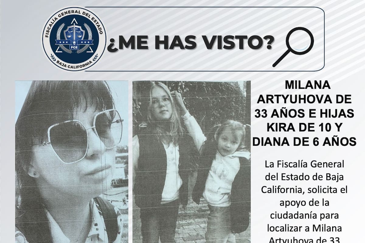 Se busca a Milana Artyuhova de 33 años de edad y sus dos hijas, Kira de 10 años y Diana de 6 de edad.