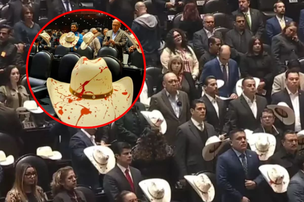 Diputados colocan sombreros “ensangrentados” en San Lázaro tras asesinato del alcalde de Uruapan: gritos de justicia y duelo nacional marcan la sesión