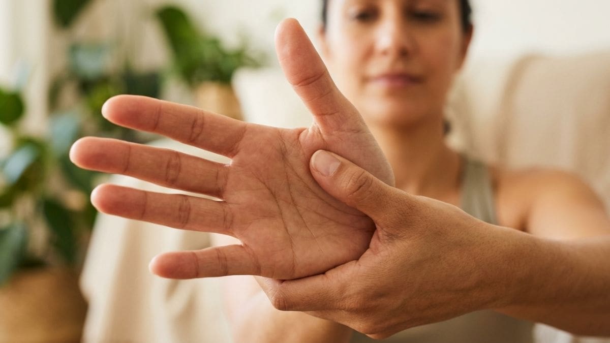 Al aplicar una presión firme y circular en el área carnosa entre el pulgar y el índice (punto LI4), el cuerpo activa una respuesta nerviosa que reduce los niveles de cortisol y detiene la respuesta de ira en menos de un minuto.