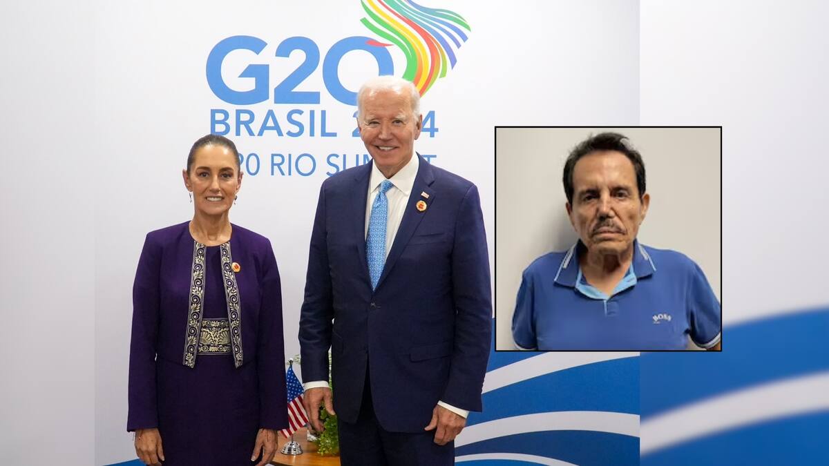 Sheinbaum solicita personalmente a Biden información sobre la detención de "El Mayo" Zambada. Foto: Especial