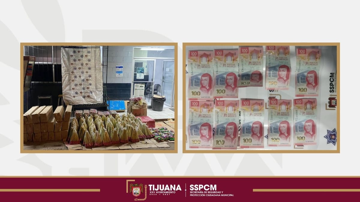 Tres jóvenes fueron arrestados por posesión de pirotecnia y otro sujeto por intentar sobornar a policías municipales. Foto: Cortesía