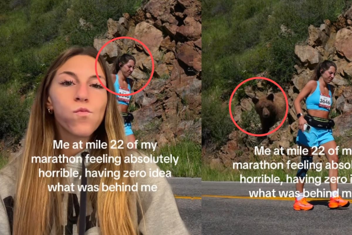 “Ni idea del oso y además me sentía horrible de tanto correr”: Mujer revela cómo participaba en un maratón sin saber que un oso corría detrás de ella