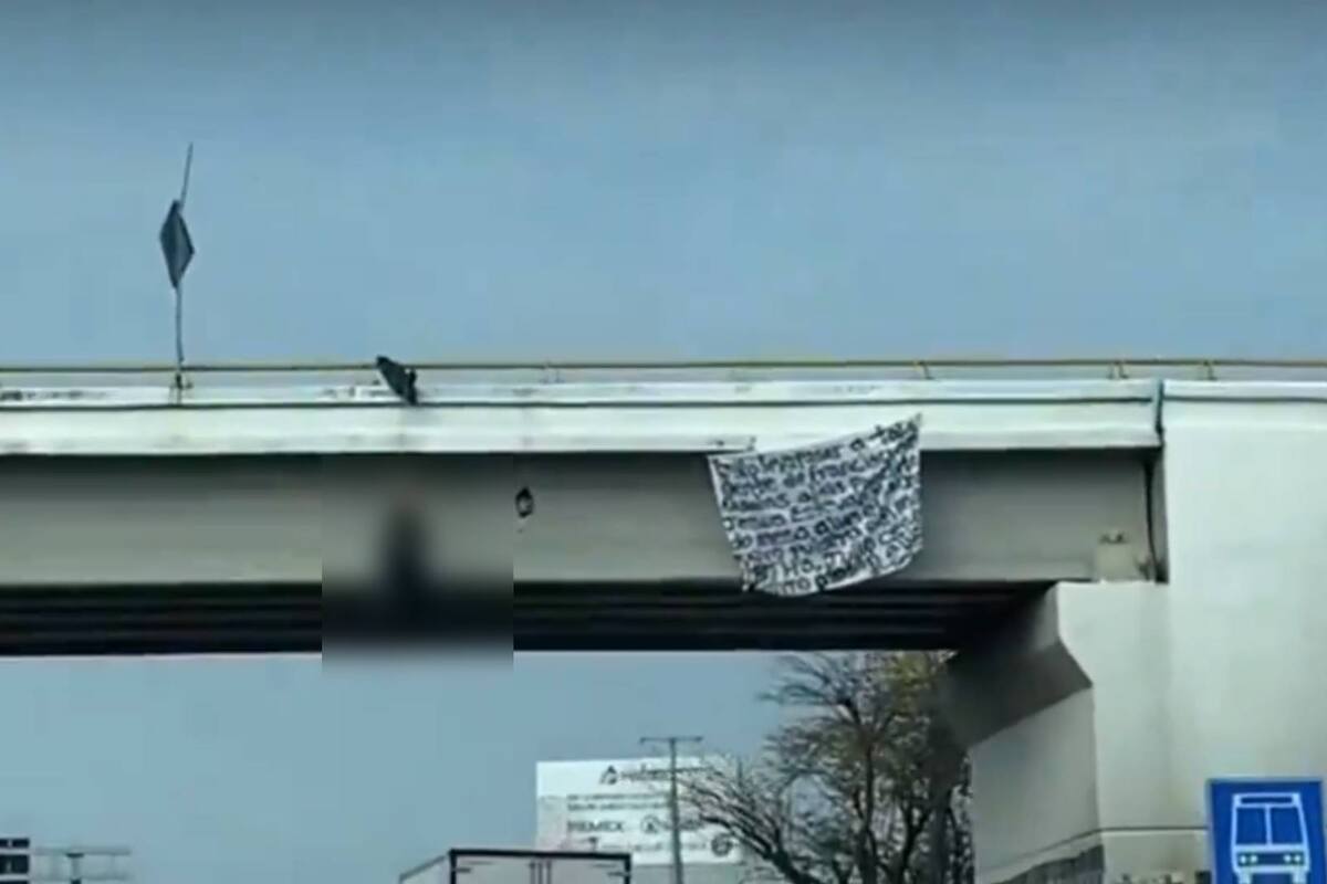Encuentran cuerpo desmembrado y narcomanta en puente de Chiapas