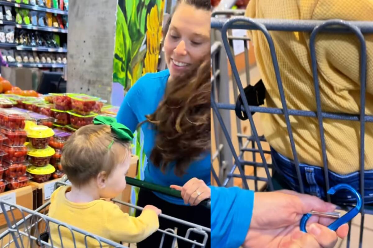 Madre muestra la ingeniosa herramienta que usa para mantener a su bebé seguro en el supermercado