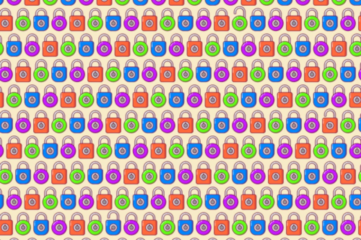 Desafío visual: Encuentra los cuatro candados abiertos