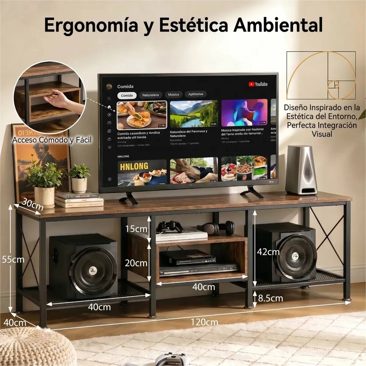 Mueble para televisión de estilo minimalista |Mercado Libre