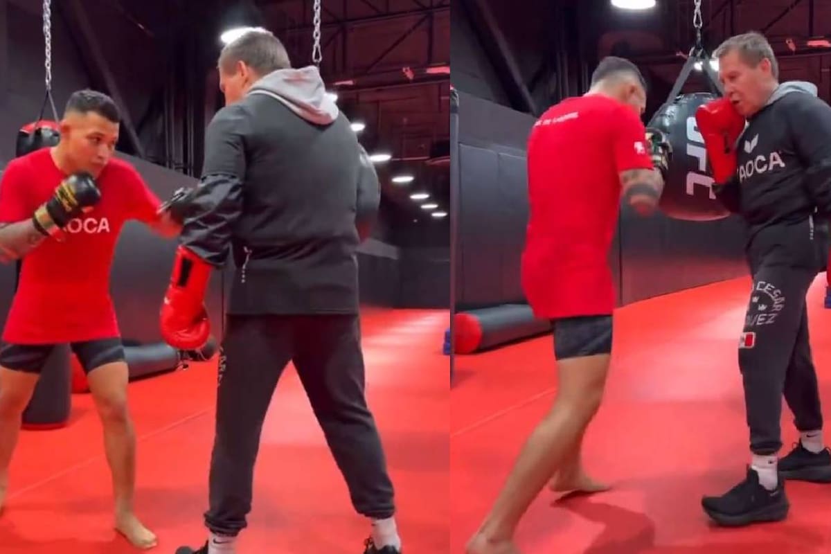 Ronaldo "Lazy Boy" Rodríguez afina su boxeo con la leyenda Julio César Chávez