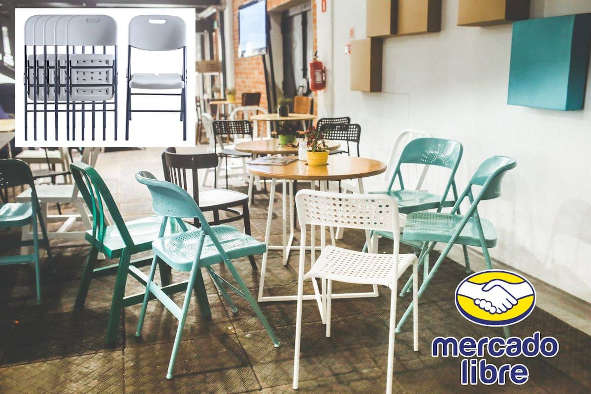 Oferta de Mercado Libre reduce precio de 6 sillas plegables para el hogar, jardín y eventos, a menos de $2,000 pesos