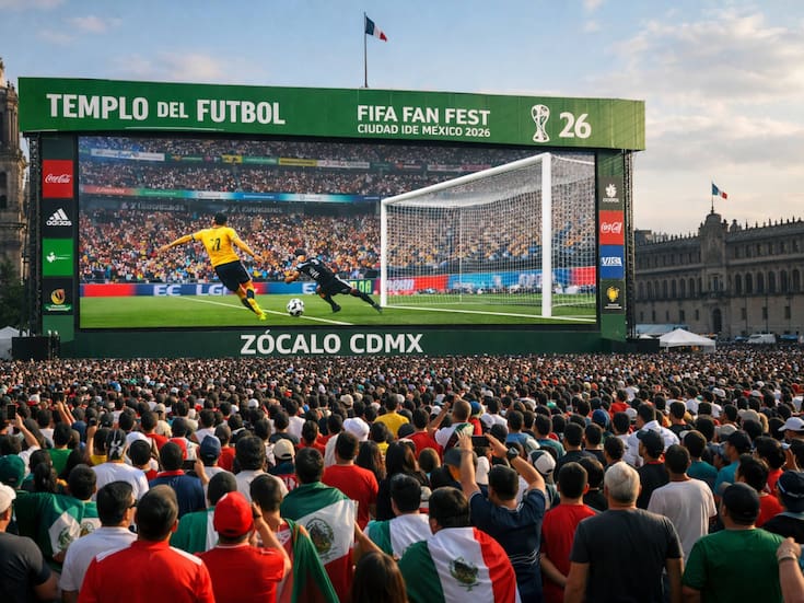 Zócalo de la CDMX transmitirá gratis los 104 partidos del Mundial 2026 y revelan póster oficial
